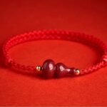 Cinnabar-Gourd-Red-String-Bracelet-peace-fortune-amulet Taoist-Hulu-gourd-bracelet-with-cinnabar-beads-red-string Spiritual-protection-blessings-bracelet-Daoist-symbols