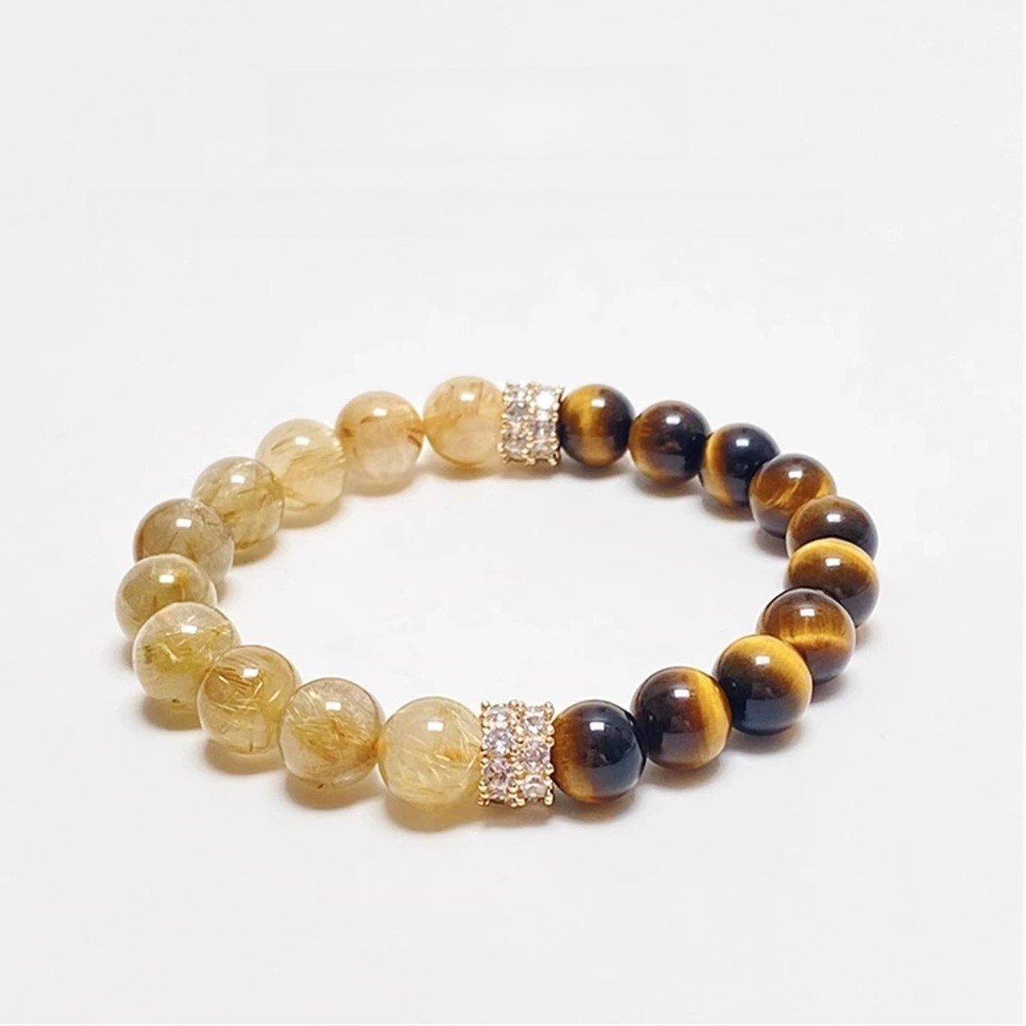 citrine and tiger eye bracelet