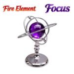 Natural amethyst crystal ball for fortune telling and spiritual healing. Purple quartz sphere on wooden stand for meditation and energy work