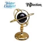 shop now, Polished black obsidian crystal ball for protection and wealth attraction. Volcanic glass sphere for feng shui placement and energy cleansing