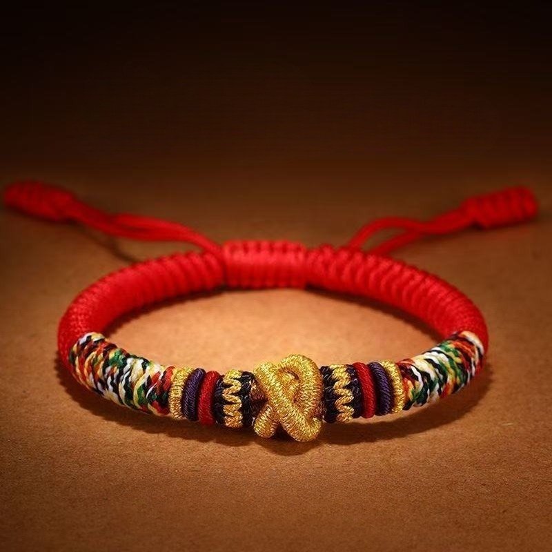 bracelets mother daughter Mental Health Awareness Red String Bracelet with Gold Semicolon - Hope & Protection