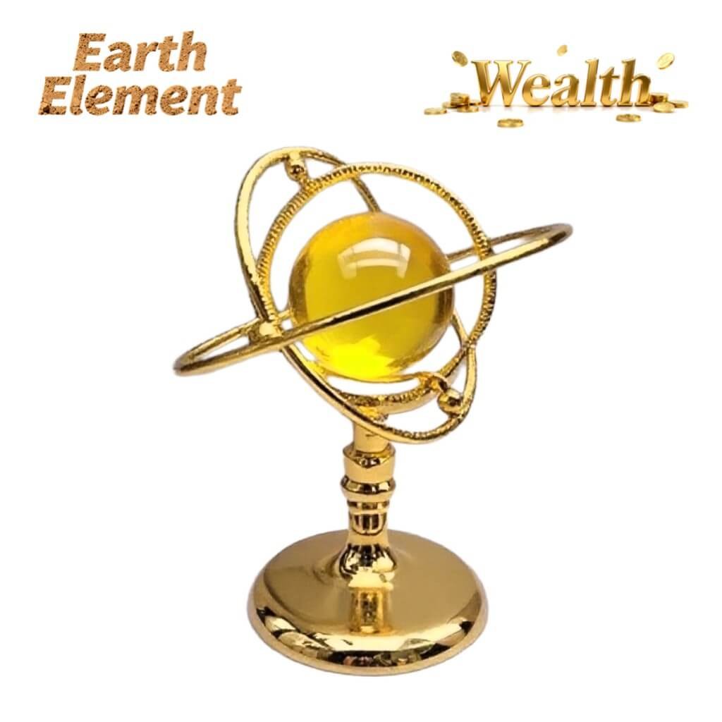 natural-citrine-crystal-ball-wealth-abundance-manifestation-gold shop now, Golden citrine crystal ball for wealth attraction and abundance manifestation. Natural yellow quartz sphere on wooden stand for prosperity energy