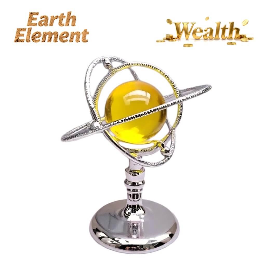 natural-citrine-crystal-ball-wealth-abundance-manifestation-silver shop now - Golden citrine crystal ball for wealth attraction and abundance manifestation. Natural yellow quartz sphere on wooden stand for prosperity energy