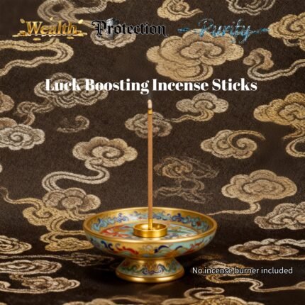 All-purpose luck incense sticks with balanced five elements formula burning, for attracting overall good fortune and positive energy.