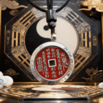 A powerful protection amulets necklace featuring the Mountain Spirit Coin, blessed by Taoist Master. These Taoist protection amulets provide spiritual safety and positive energy. Amulet protection from ghost and negative energy.