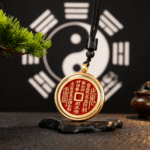 A powerful protection amulets necklace featuring the Mountain Spirit Coin, blessed by Taoist Master. These Taoist protection amulets provide spiritual safety and positive energy. Amulet protection from ghost and negative energy.